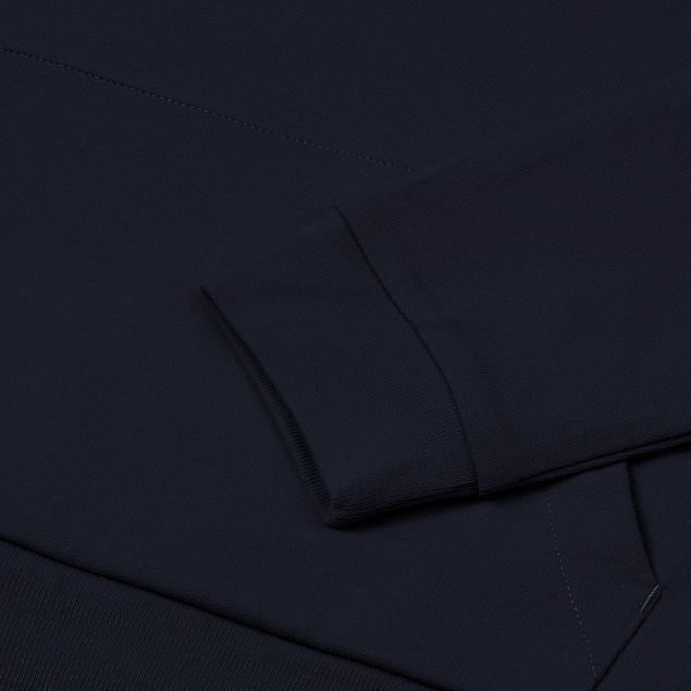Толстовка на молнии с капюшоном Unit Siverga, темно-синяя с логотипом в Нефтекамске заказать по выгодной цене в кибермаркете AvroraStore