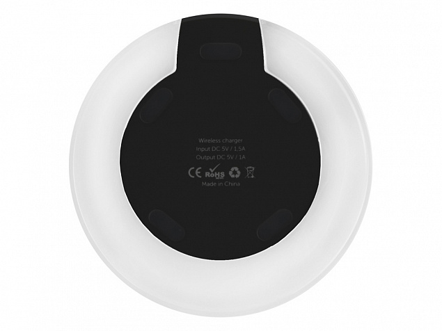 Беспроводное зарядное устройство Pod со светодиодной подсветкой с логотипом в Нефтекамске заказать по выгодной цене в кибермаркете AvroraStore