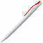 Ручка шариковая Pin, белая с красным с логотипом в Нефтекамске заказать по выгодной цене в кибермаркете AvroraStore