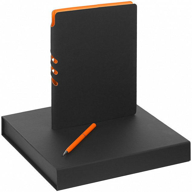 Набор Flexpen Black, оранжевый с логотипом в Нефтекамске заказать по выгодной цене в кибермаркете AvroraStore