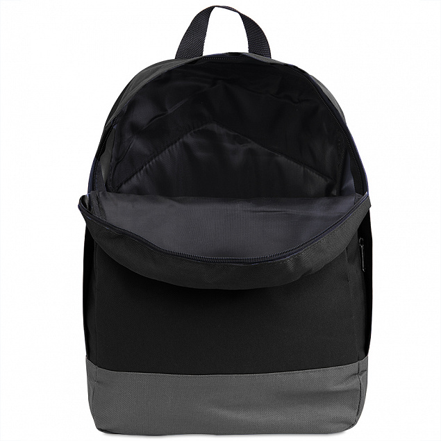 Рюкзак "URBAN",  черный/серый, 39х27х10 cм, полиэстер 600D с логотипом в Нефтекамске заказать по выгодной цене в кибермаркете AvroraStore