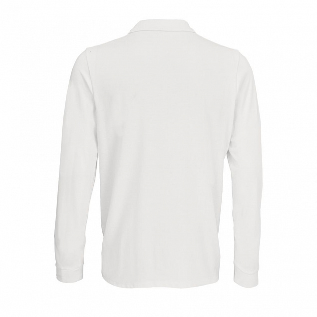 Рубашка поло с длинным рукавом Prime LSL, белая с логотипом в Нефтекамске заказать по выгодной цене в кибермаркете AvroraStore
