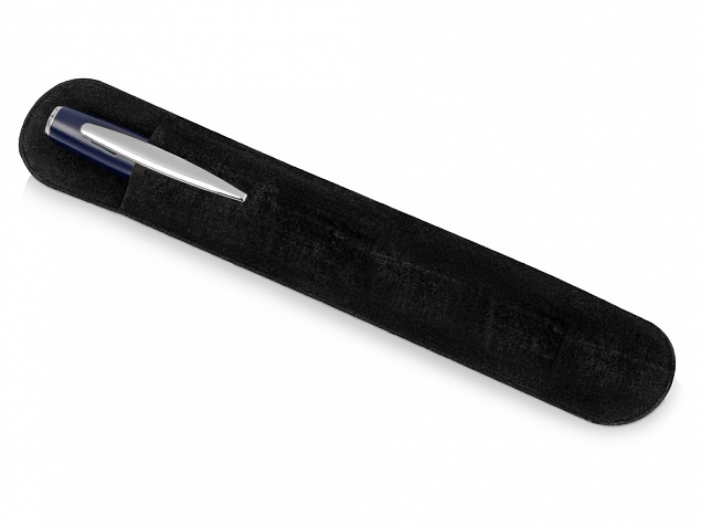 Ручка шариковая Geneva, серебристый/темно-синий с логотипом в Нефтекамске заказать по выгодной цене в кибермаркете AvroraStore