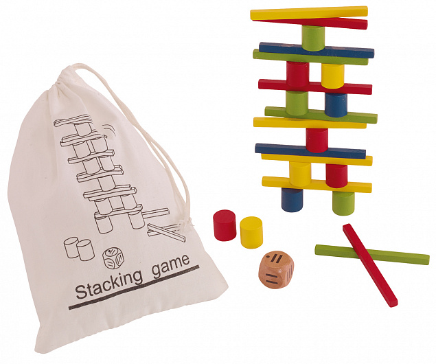 Игра-головоломка STACKING, цветная с логотипом в Нефтекамске заказать по выгодной цене в кибермаркете AvroraStore