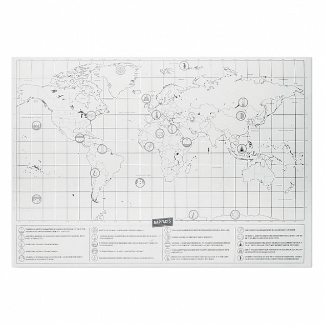 Скретч карта мира 42х30см с логотипом в Нефтекамске заказать по выгодной цене в кибермаркете AvroraStore