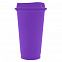 Стакан с крышкой Color Cap, фиолетовый с логотипом в Нефтекамске заказать по выгодной цене в кибермаркете AvroraStore