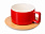 Чайная пара с бамбуковым блюдцем «Sheffield» с логотипом в Нефтекамске заказать по выгодной цене в кибермаркете AvroraStore