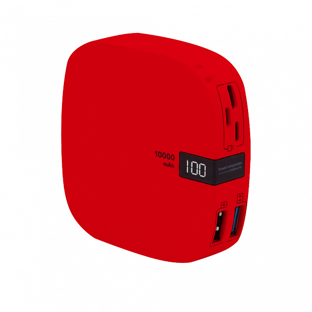 Внешний аккумулятор Revil 10000 mAh - Красный PP с логотипом в Нефтекамске заказать по выгодной цене в кибермаркете AvroraStore