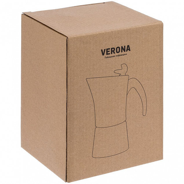 Гейзерная кофеварка Verona с логотипом в Нефтекамске заказать по выгодной цене в кибермаркете AvroraStore