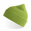 Шапка NELSON в рубчик с отворотом,100%  органический хлопок, зеленое яблоко с логотипом в Нефтекамске заказать по выгодной цене в кибермаркете AvroraStore