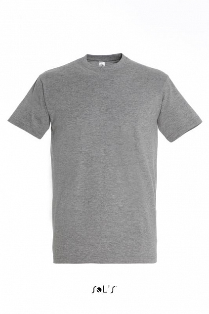 Фуфайка (футболка) IMPERIAL мужская,Серый меланж 3XL с логотипом в Нефтекамске заказать по выгодной цене в кибермаркете AvroraStore