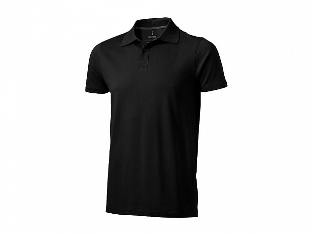 Рубашка поло Seller мужская, черный с логотипом в Нефтекамске заказать по выгодной цене в кибермаркете AvroraStore