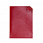 Чехол для паспорта PURE 140*90 мм., застежка на кнопке, натуральная кожа (фактурная), красный с логотипом в Нефтекамске заказать по выгодной цене в кибермаркете AvroraStore