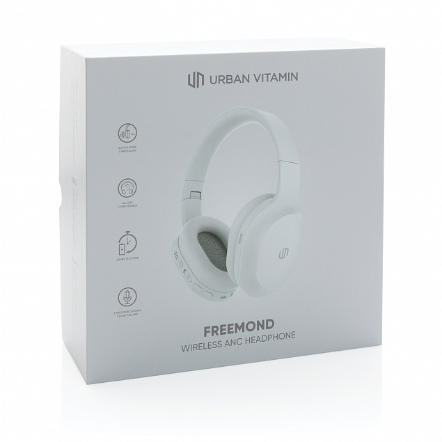 Беспроводные наушники Urban Vitamin Freemond с активным шумоподавлением ANC с логотипом в Нефтекамске заказать по выгодной цене в кибермаркете AvroraStore
