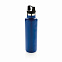 Герметичная вакуумная бутылка, синяя с логотипом в Нефтекамске заказать по выгодной цене в кибермаркете AvroraStore