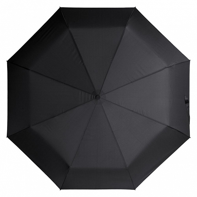 Зонт складной Classic, черный с логотипом в Нефтекамске заказать по выгодной цене в кибермаркете AvroraStore