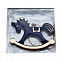 Ёлочная игрушка Лошадка (синий) с логотипом в Нефтекамске заказать по выгодной цене в кибермаркете AvroraStore