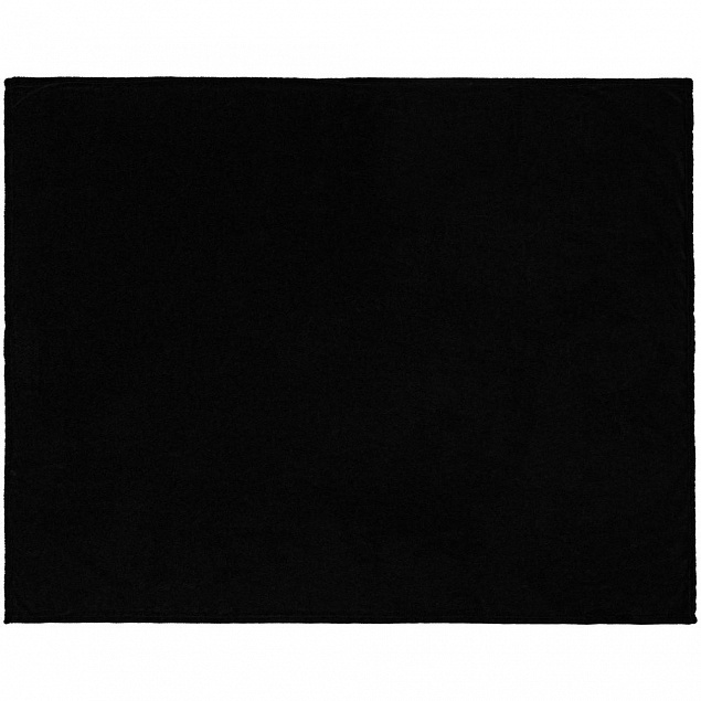Плед Plush, черный с логотипом в Нефтекамске заказать по выгодной цене в кибермаркете AvroraStore