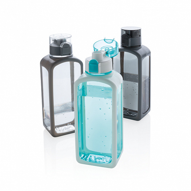 Квадратная вакуумная бутылка для воды, бирюзовый с логотипом в Нефтекамске заказать по выгодной цене в кибермаркете AvroraStore