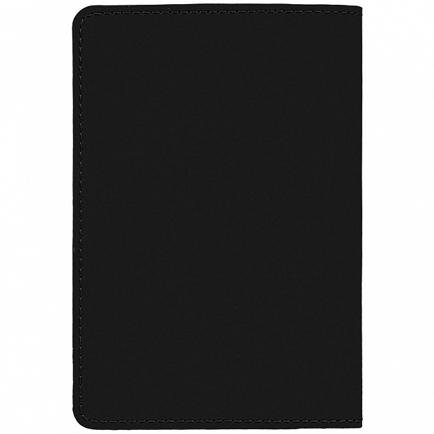 Обложка для паспорта Alaska, черная с логотипом в Нефтекамске заказать по выгодной цене в кибермаркете AvroraStore