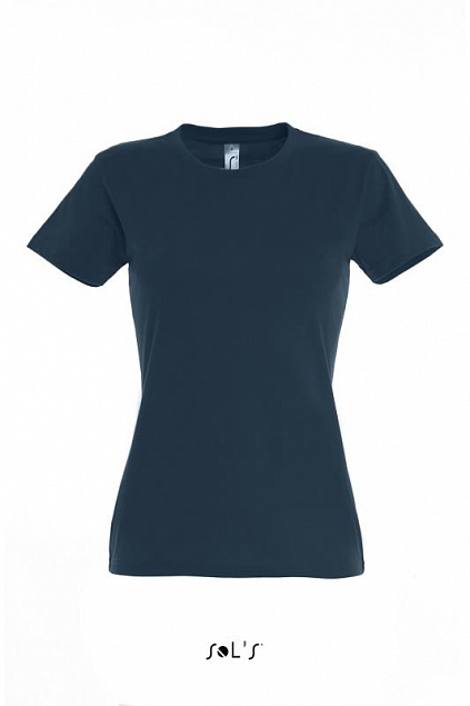 Фуфайка (футболка) IMPERIAL женская,Нефтяной синий L с логотипом в Нефтекамске заказать по выгодной цене в кибермаркете AvroraStore