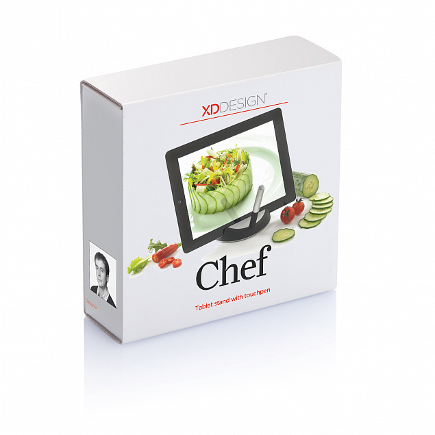 Подставка для планшета Chef со стилусом с логотипом в Нефтекамске заказать по выгодной цене в кибермаркете AvroraStore