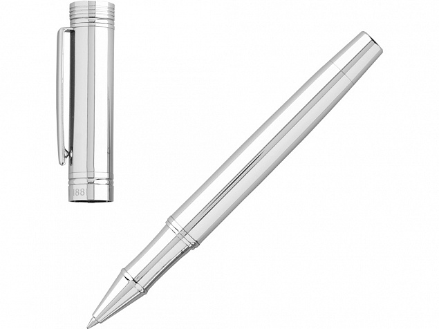 Ручка роллер «Zoom Silver» с логотипом в Нефтекамске заказать по выгодной цене в кибермаркете AvroraStore