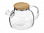 Стеклянный заварочный чайник Sencha с бамбуковой крышкой с логотипом в Нефтекамске заказать по выгодной цене в кибермаркете AvroraStore