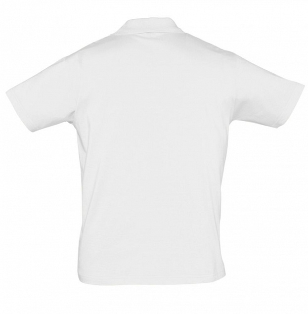 Рубашка поло мужская Prescott Men 170, белая с логотипом в Нефтекамске заказать по выгодной цене в кибермаркете AvroraStore
