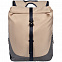 Рюкзак coolStuff Plus, бежевый c темно-синим с логотипом в Нефтекамске заказать по выгодной цене в кибермаркете AvroraStore