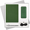 Подарочный набор Tweed, зеленый (ежедневник, ручка, аккумулятор) с логотипом в Нефтекамске заказать по выгодной цене в кибермаркете AvroraStore