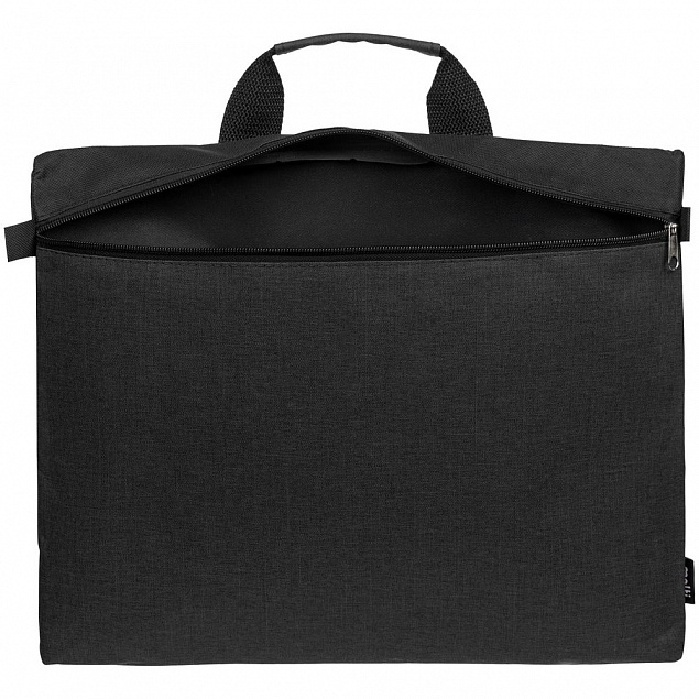 Конференц-сумка Melango, черная с логотипом в Нефтекамске заказать по выгодной цене в кибермаркете AvroraStore