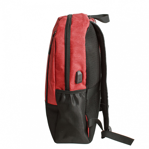Рюкзак PULL, красный/чёрный, 45 x 28 x 11 см, 100% полиэстер 300D+600D с логотипом в Нефтекамске заказать по выгодной цене в кибермаркете AvroraStore