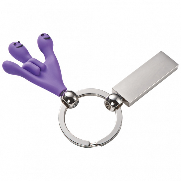 Брелок рука CrisMa, фиолетовый с логотипом в Нефтекамске заказать по выгодной цене в кибермаркете AvroraStore