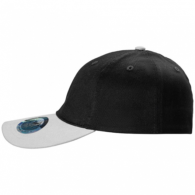 Бейсболка Ben Loyal, черная с серым с логотипом в Нефтекамске заказать по выгодной цене в кибермаркете AvroraStore