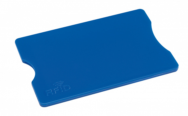 Футляр для кредитной карты PROTECTOR, синий с логотипом в Нефтекамске заказать по выгодной цене в кибермаркете AvroraStore