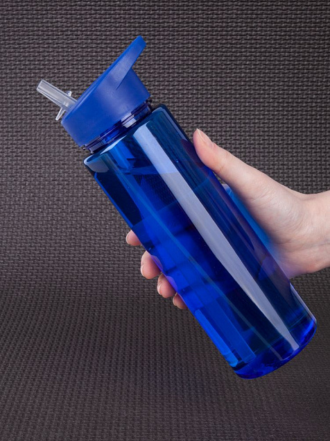 Бутылка для воды Holo, синяя с логотипом в Нефтекамске заказать по выгодной цене в кибермаркете AvroraStore