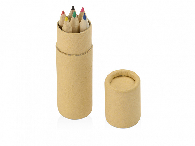 Цветные карандаши в тубусе с логотипом в Нефтекамске заказать по выгодной цене в кибермаркете AvroraStore