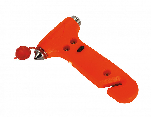 Аварийный молоток SAFETY, оранжевый с логотипом в Нефтекамске заказать по выгодной цене в кибермаркете AvroraStore
