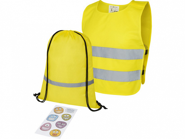 Benedikte комплект для обеспечения безопасности и видимости для детей 3–6 лет, неоново-желтый с логотипом в Нефтекамске заказать по выгодной цене в кибермаркете AvroraStore