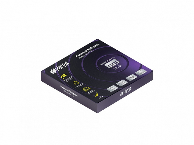 Внешний SSD накопитель «Honsu Slim 120» 120GB USB3.1 Type-C Slim с логотипом в Нефтекамске заказать по выгодной цене в кибермаркете AvroraStore
