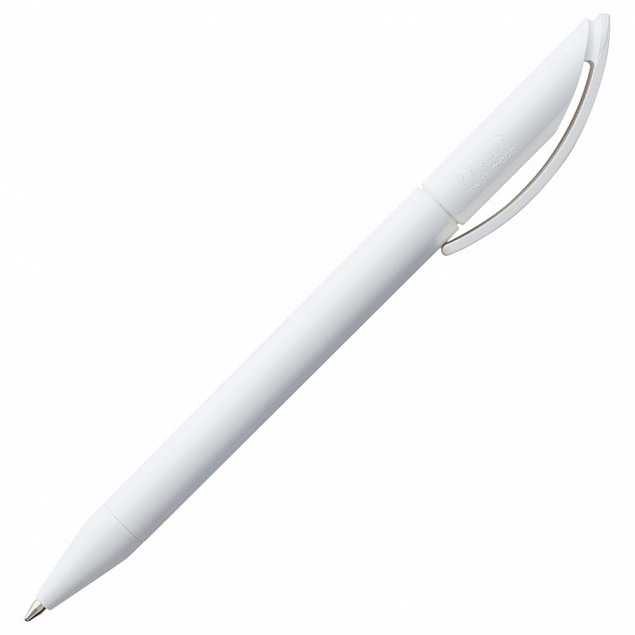 Ручка шариковая Prodir DS3 TPP, белая с логотипом в Нефтекамске заказать по выгодной цене в кибермаркете AvroraStore