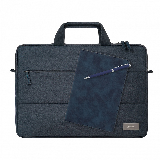 Подарочный набор Forum, синий (сумка, ежедневник, ручка) с логотипом в Нефтекамске заказать по выгодной цене в кибермаркете AvroraStore