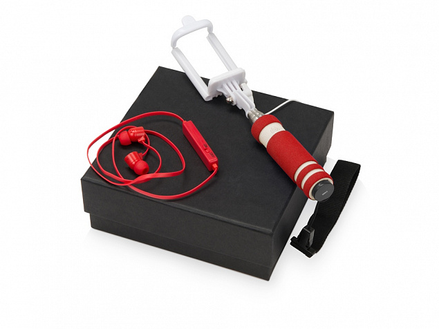 Подарочный набор «Selfie» с Bluetooth наушниками и моноподом с логотипом в Нефтекамске заказать по выгодной цене в кибермаркете AvroraStore