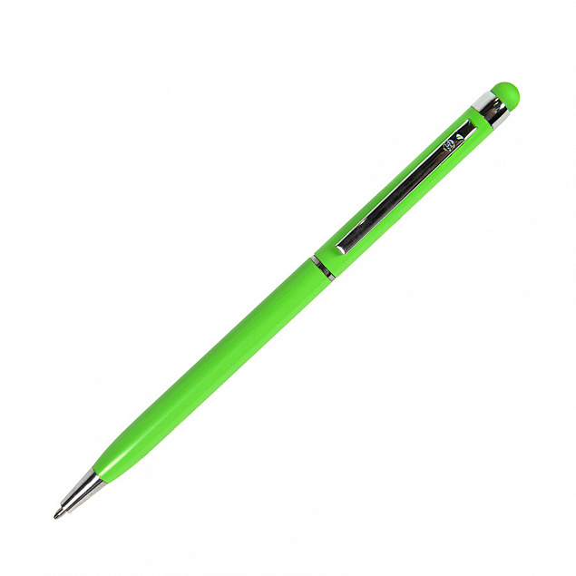 TOUCHWRITER, ручка шариковая со стилусом для сенсорных экранов, светло-зеленый/хром, металл   с логотипом в Нефтекамске заказать по выгодной цене в кибермаркете AvroraStore