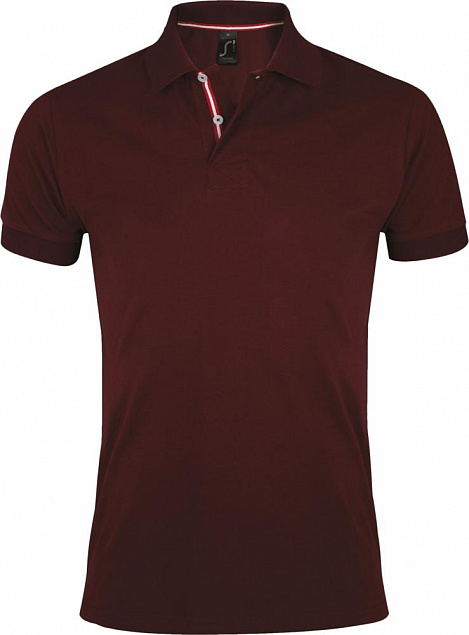 Рубашка поло мужская PATRIOT 200, бордовая с логотипом в Нефтекамске заказать по выгодной цене в кибермаркете AvroraStore