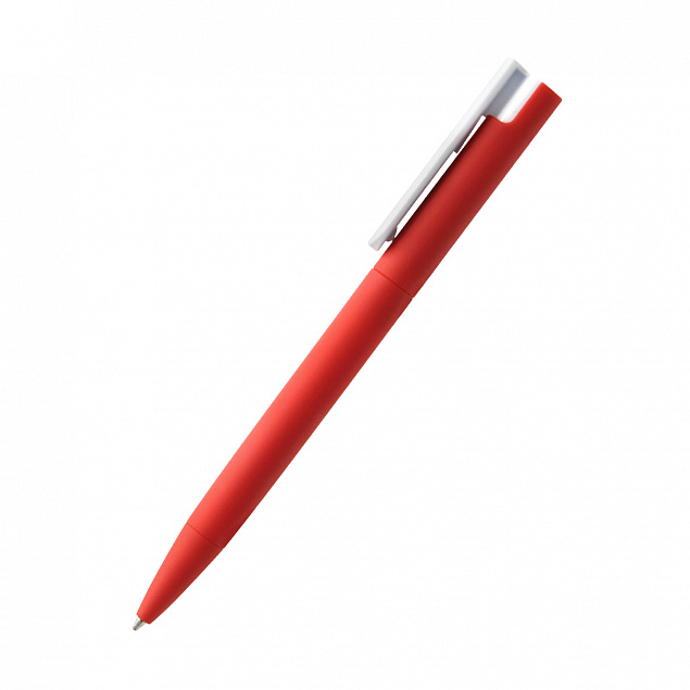 Ручка шариковая Mira Soft - Красный PP с логотипом в Нефтекамске заказать по выгодной цене в кибермаркете AvroraStore