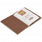 Обложка для паспорта, коричневая с логотипом в Нефтекамске заказать по выгодной цене в кибермаркете AvroraStore