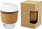 Lidan Кружка из объемом 360 мл с пробковым держателем и силиконовой крышкой, белый с логотипом в Нефтекамске заказать по выгодной цене в кибермаркете AvroraStore