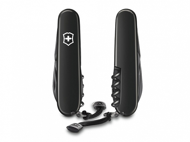 Нож перочинный «Spartan Onyx Black», 91 мм, 12 функций с логотипом в Нефтекамске заказать по выгодной цене в кибермаркете AvroraStore